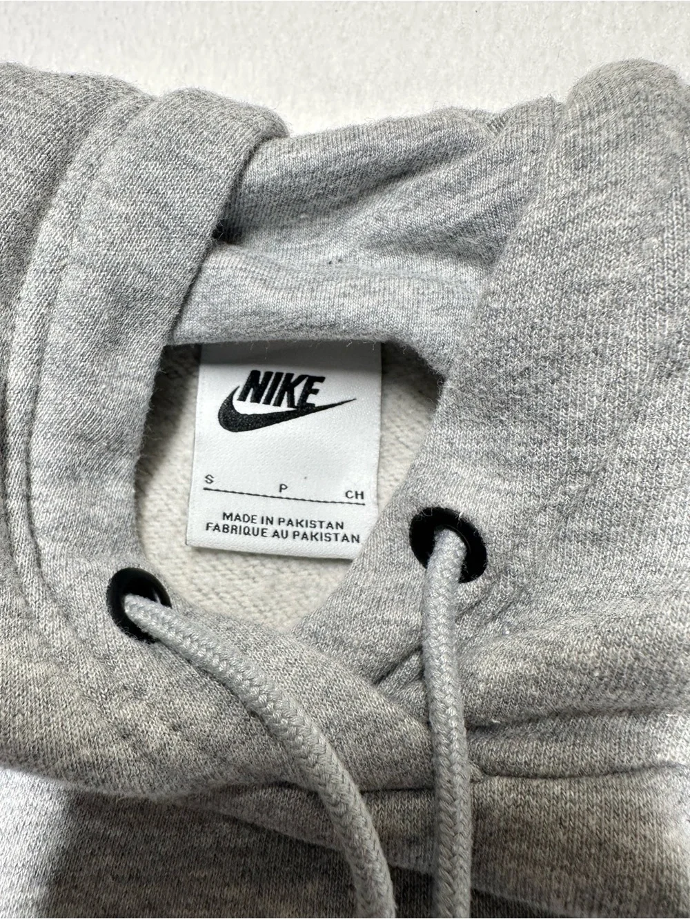Nike Women's Small Gray Pullover Hoodie with White Embroidered Swoosh